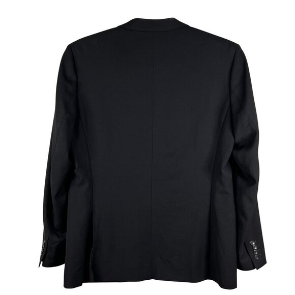 Batistini Mens 44L Black Single Breasted Blazer Italian Wool Sport Coat Timeless - Picture 2 of 16